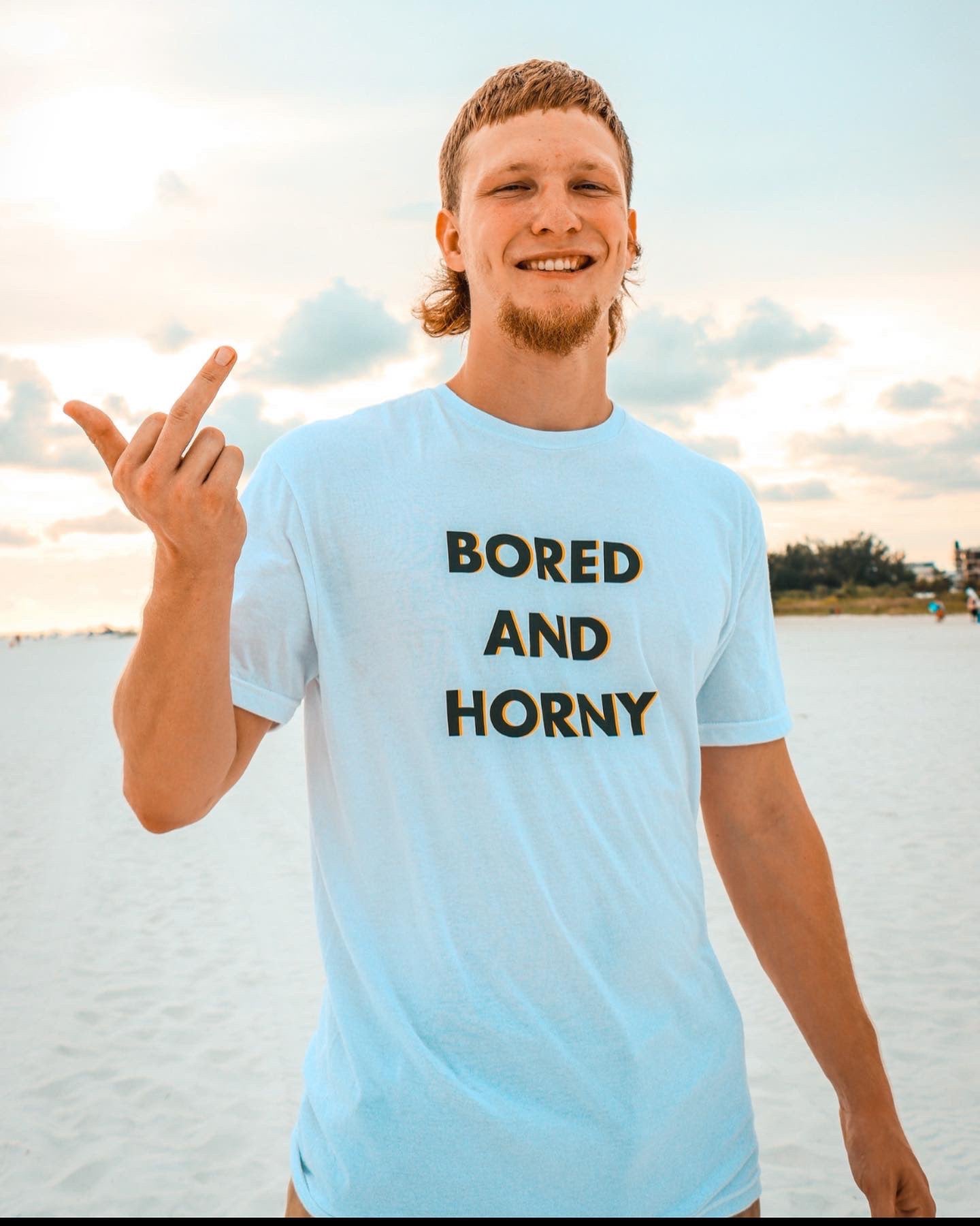 White Bored And Horny Tee