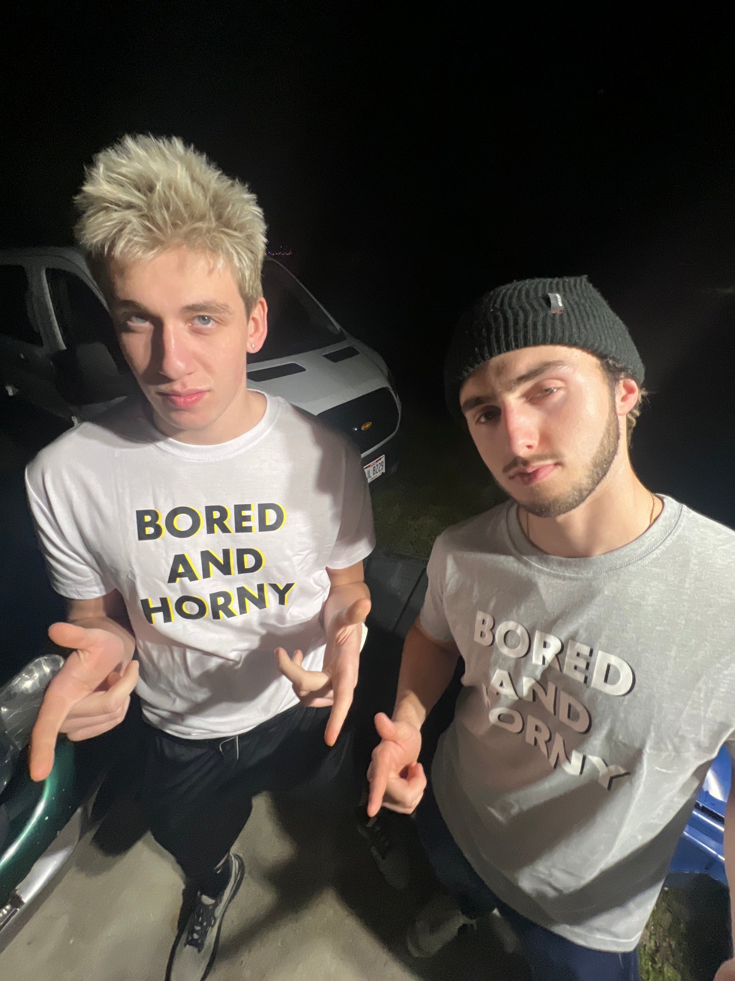 Gray Bored and Horny Tee