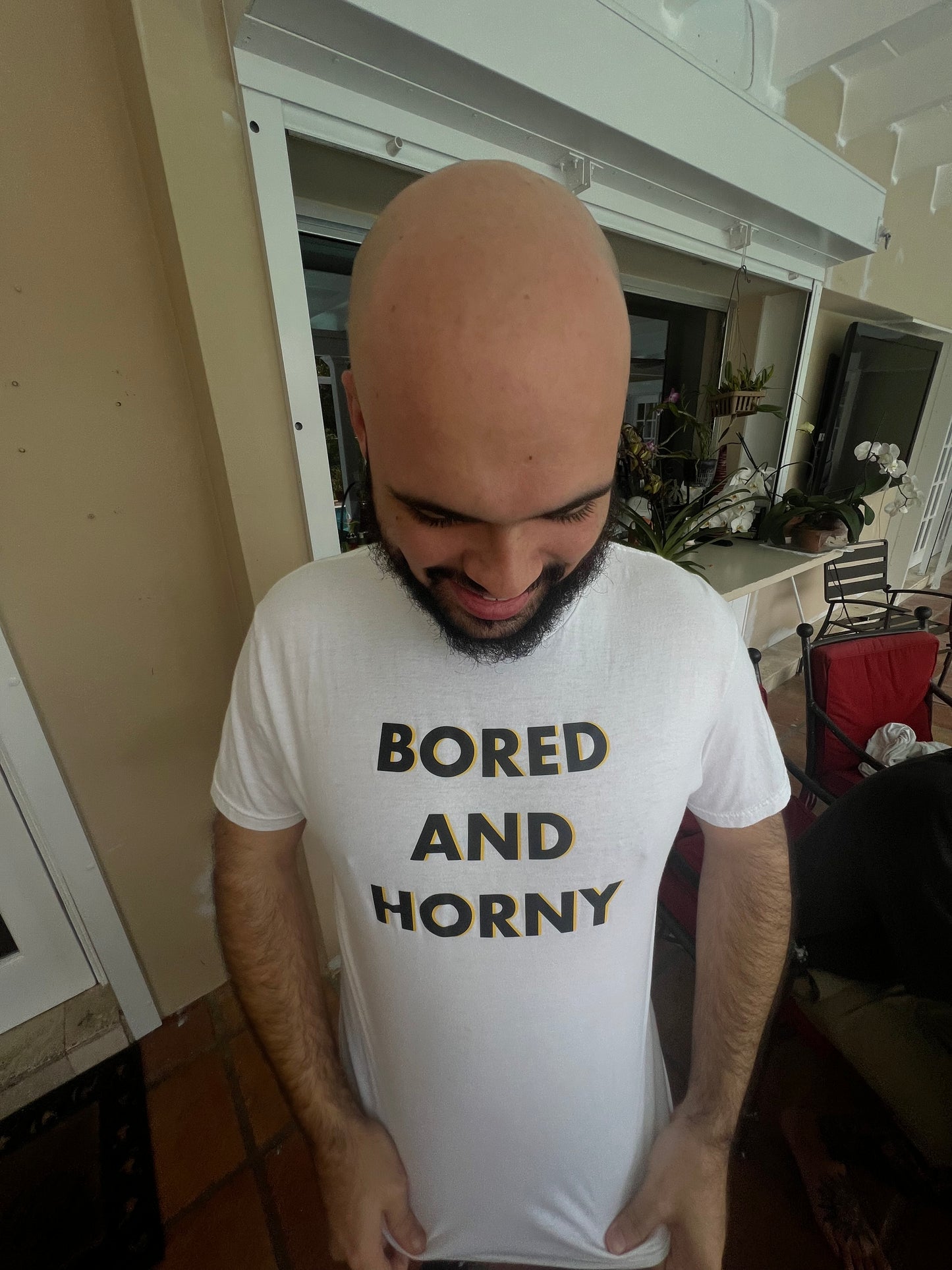 White Bored And Horny Tee