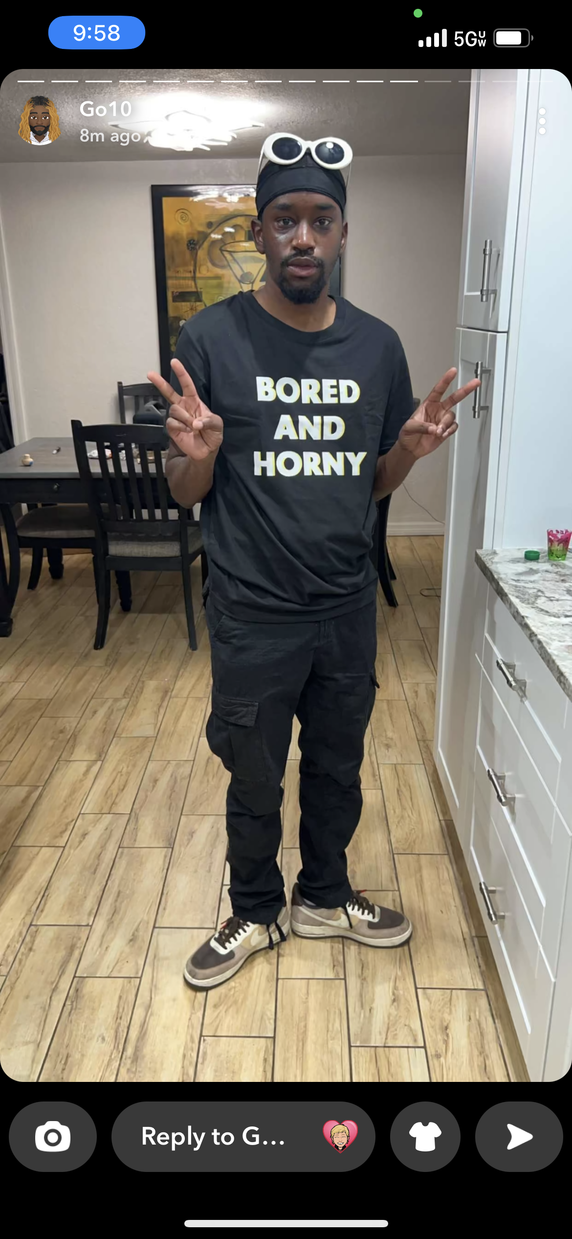 Black Bored And Horny Tee