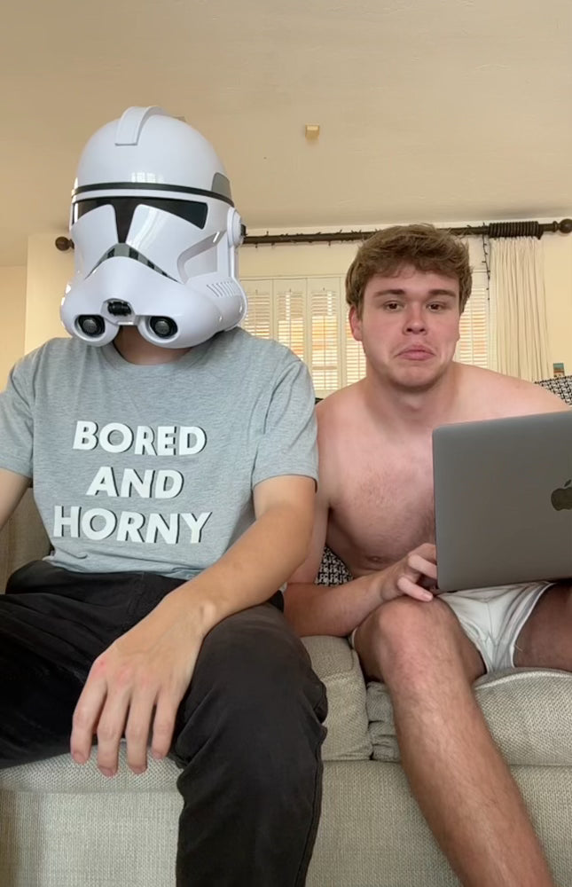 Gray Bored and Horny Tee