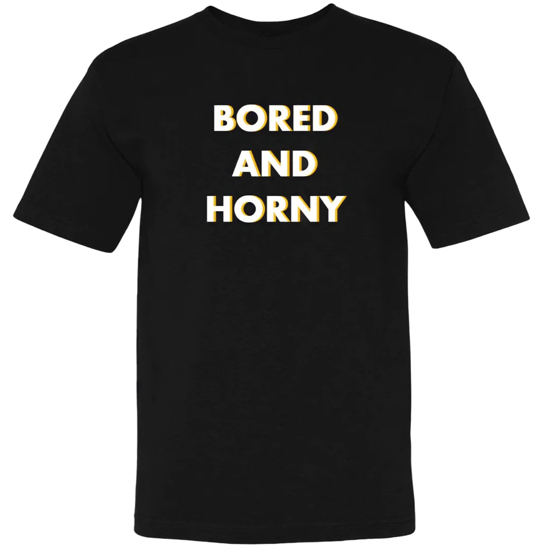 Black Bored And Horny Tee – Jimmy Rowe