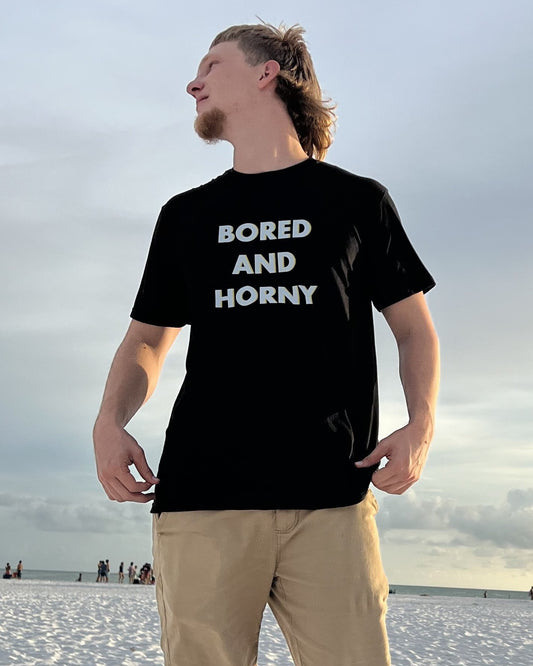 Black Bored And Horny Tee